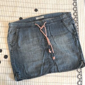 Vintage Esprit Denim Skirt with Drawstrings